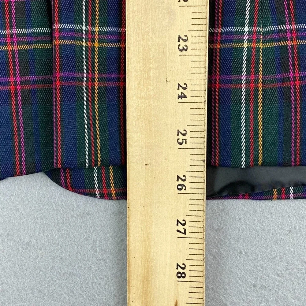Tommy Hilfiger Plaid Blazer Womens Size 6 Preppy Equestrian Elbow Patch Jacket - Picture 12 of 16